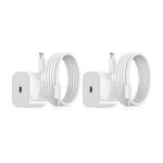2 chargeurs rapides 20w usb - c avec c�ble lightning 1m adaptateur secteur type - c pour iphone 14 / ...
