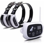 2 chiens lectrique clture anti - fugue sans fil systme metteur collier etanche pour chien blanc + ...