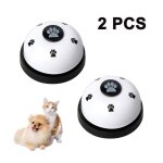 2 clochettes pour dressage � la porte pour chiot et chat blanc qiedoviey