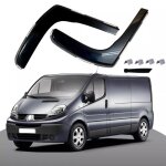 2 d�flecteurs de vent pluie dair noir fum� vitres avant compatible avec renault trafic opel vivaro nissan ...