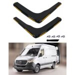 2 d�flecteurs de vent pluie dair noir fum� vitres lat�rales avant compatible avec mercedes sprinter w907 ...