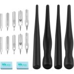 2 ensembles de calligraphie � lencre noirestylos de calligraphie kit de peinture manga 4 porte - stylo ...