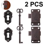 2 ensembles de serrures r�tro pour armoires serrures pour meubles anciens avec cl�s pour bo�te aux lettres ...