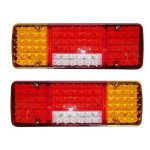 2 feux arrire 24v led 5 fonctions 98pcs led pour remorque semi - remorque camion vhicules agricoles ...