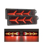 2 feux arri�re led 24v stop position clignotant dynamique s�quentiel recul antibrouillard camion poids ...