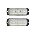 2 feux de gabarit blanc + mode flash led 12v - 24v feu de position avant + clignotant stroboscopique ...
