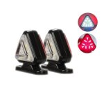 2 feux de gabarit et dencombrement led rouge blanc 12v 24v triangulaire feux de position lat�raux camion ...