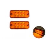 2 feux de gabarit lat�raux orange led 12v position lat�ral pour remorque camion fourgon utilitaire caravane ...