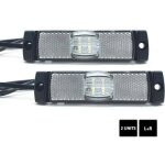 2 feux de gabarit led blanc 12 / 24v tanches pour remorque / camping - car label