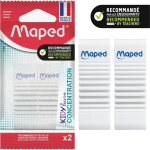 2 gommes blanches maped kidy learn concentration - surface texture pour aider  la concentration des ...