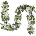 2 guirlandes eucalyptus artificiel 2m avec fleurs. d�coration pour mariage ou maison style naturel et ...