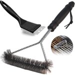 2 in1 brosse barbecue en acier inoxydable avec grattoir pour nettoyer rapidement & efficacement tous ...