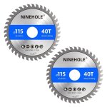 2 lames de scie circulaire 115 x 2223 mm (anneau 20&16 mm) 40 dents coupes propres disque  trononner ...