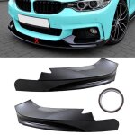 2 extensions de pare - chocs avant noir brillant pour bmw s�rie 4 f32 f33 f36 pack m