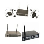 2 micros sans fil uhf 2 canaux combin 2 metteurs de poche et serre - tte + 2 micros - cravates
