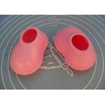 Moules  ptisserie - noname - 3d chaussons bb - plastique rsistant - 90mm x 60mm - rose
