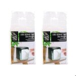 2 packs de 100 serviettes en papier pour distributeur de serviettes - dimensions : 12 x 8 cm