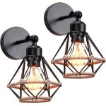 2 packs applique murale r�tro industrielle tokius lampe murale �15. 5cm en m�tal chanvre corde plafonnier ...