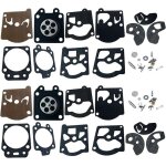 2 packs carbu kit de r�paration membrane et joints pour carburateur walbro k10 - wat wa & wt s�ries