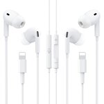 2 pack couteurs intra - auriculaires pour iphone[certifi mfi] casque iphone filaire avec micro et contrle ...