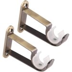 2 pack de supports de tringle � rideaux avec support pour tringle � rideaux double r�glable tige unique ...