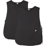 2 pack unisex tablier de cuisine femme 2 - 3 poches blouse femme de m�nage blouse medicale sans manches ...