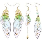 2 paires boucles doreilles papillon femme ailes de f�e papillon boucles doreilles feuille or simulation ...