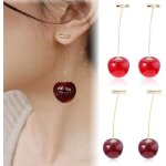 2 paires boucle doreille cerise cherry dangleboucles doreilles cherry dangleboucles doreilles cerise ...