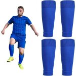 2 paires football protge - tibia chaussettes - noir - manchons de compression - taille unique - bleu ...