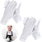 2 paires de gants en coton blanc - pour hommes gants de dfil gants de smoking formels gants duniforme ...
