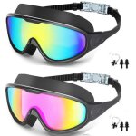 2 paires de lunettes de natation anti - bue et protection uv tanches champ de vision large de 180 ...