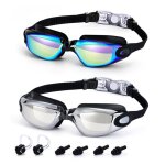 2 paires de lunettes de natation en silicone pour adultes lunettes de natation pour myopie lunettes de ...