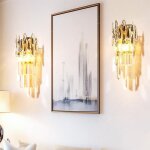 Appliques murales - unho - lot de 2 - cristal - 3 temp�ratures de couleur - e14