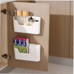 2 pcs armoires de cuisine porte bote de rangementadhsive bote de rangement muralepour armoire / salle ...