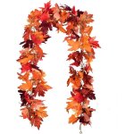 2 pcs artificielles feuilles automne guirlande feuilles drable vigne artificielle rable grimpante fausse ...