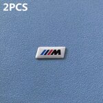 2 pcs autocollant de voiture pour bmw m 4x1. 6cm couleur argent