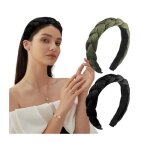 2 pcs bandeau cheveux serre tte femme bandeaux cheveux headband cerceau cheveux lastiques unis bandeau ...