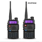 2 pcs baofeng uv - 5r talkie - walkie fm radio vhfuhf avec double bande affichage veille et horloge int�gr�e ...
