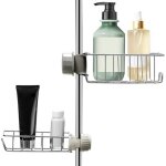 2 pcs etagere de douche sans percage porte douche - support savon douche serviteur de douche panier douche ...