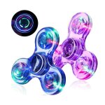 2 pcs fidget spinner led cristal hand spinner lumineux jouet sensoriel fidget toys anti stress adhd pour ...