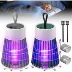 2 pcs lampe anti moustique rechargeable uv electrique moustiques appareil rechargeable par usb (gr�n ...
