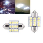 2 pcs led ampoules navette eclairage plafonnier veilleuse( blanc 12 v 12smd 31mm ) 2 pcs led ampoules navette eclairage plafonnier veilleuse( blanc 12 v 12smd 31mm )