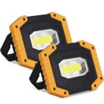 2 pcs led rechargeable 20w 2000lm projecteur led chantier portable 5200mah lampe chantier batterie lumi�re ...