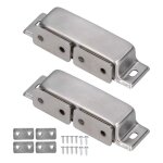 2 pcs loquets de porte magntiques en acier inoxydable amortisseurs de porte quincaillerie pour placard ...