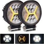 2 pcs phare de travail led 12v 132w phares longue portee led moto 4x4 projecteurs antibrouillard led ...