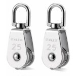 2 pcs poulie en acier inox 304 m25 poulie de levage rouleau de chargement pzcc