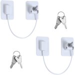 2 pcs securite fenetre enfant serrures protection fenetre enfant avec 4 cls pour bloque porte placard ...