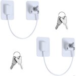 2 pcs securite fenetre enfant - serrures protection fenetre enfant avec 2 cls - pour bloque porte placard ...