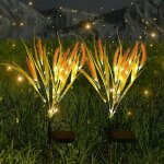 2 pcs solitaire fleur ext�rieur �tanche bl� riz �pi pieu jardin pelouse thanksgiving