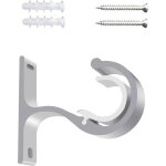 2 pcs support de tringle � rideau blanc pour tringles � rideau 25 - 28mm pour fen�tre armoire penderie ...